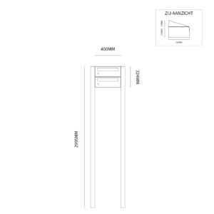 HIVE SET 1-BREED, 2-HOOG OP STATIEF ZWART