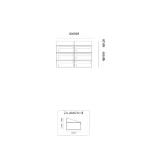 HIVE SET 2-BREED, 3-HOOG MET DAK ZWART