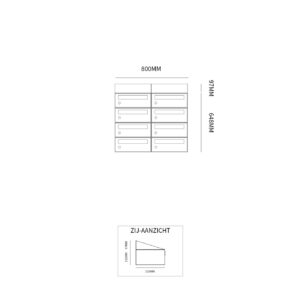 HIVE SET 2-BREED, 4-HOOG MET DAK ZWART