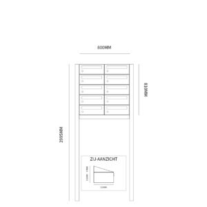 HIVE SET 2-BREED, 5-HOOG OP STATIEF ZWART