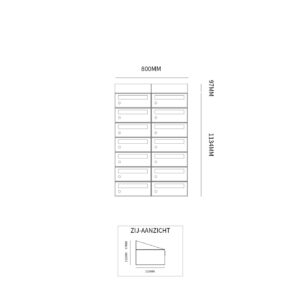 HIVE SET 2-BREED, 7-HOOG MET DAK ZWART