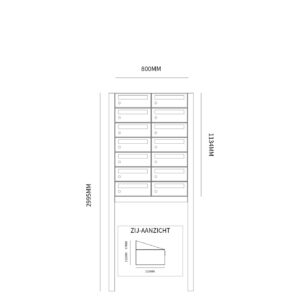 HIVE SET 2-BREED, 7-HOOG OP STATIEF ZWART