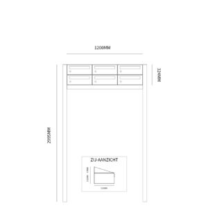 HIVE SET 3-BREED, 2-HOOG OP STATIEF ZWART