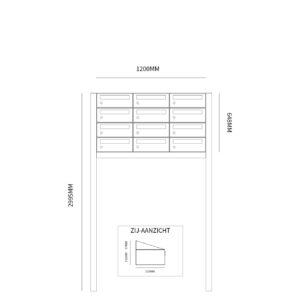 HIVE SET 3-BREED, 4-HOOG OP STATIEF ZWART