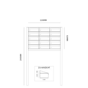 HIVE SET 3-BREED, 5-HOOG OP STATIEF ZWART