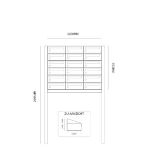 HIVE SET 3-BREED, 6-HOOG OP STATIEF ZWART