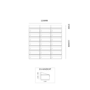 HIVE SET 3-BREED, 7-HOOG MET DAK ZWART