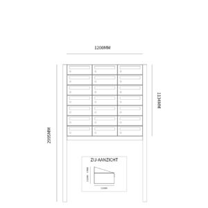 HIVE SET 3-BREED, 7-HOOG OP STATIEF ZWART