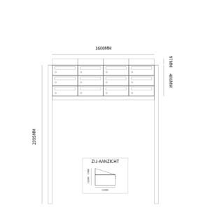 HIVE SET 4-BREED, 3-HOOG MET DAK OP STATIEF ZWART