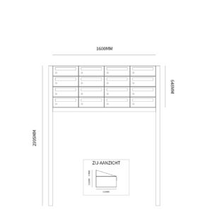 HIVE SET 4-BREED, 4-HOOG OP STATIEF ZWART