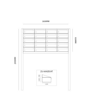 HIVE SET 4-BREED, 5-HOOG OP STATIEF ZWART