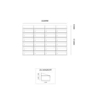 HIVE SET 4-BREED, 6-HOOG MET DAK ZWART