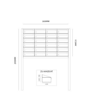 HIVE SET 4-BREED, 6-HOOG OP STATIEF ZWART