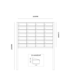 HIVE SET 4-BREED, 7-HOOG OP STATIEF ZWART