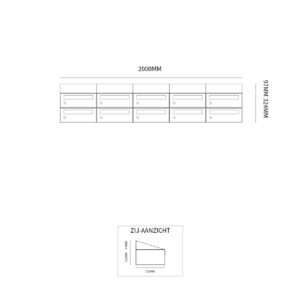 HIVE SET 5-BREED, 2-HOOG MET DAK ZWART