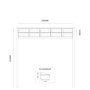 HIVE SET 5-BREED, 2-HOOG OP STATIEF ZWART