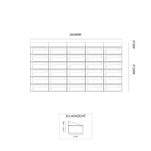 HIVE SET 5-BREED, 6-HOOG MET DAK ZWART