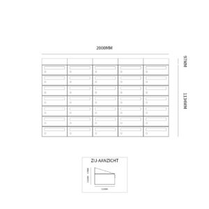 HIVE SET 5-BREED, 7-HOOG MET DAK ZWART