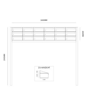 HIVE SET 6-BREED, 3-HOOG OP STATIEF ZWART