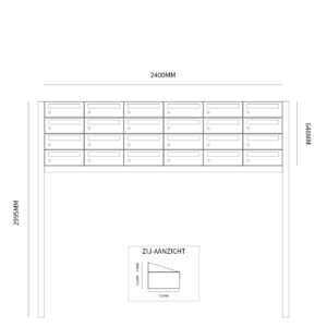 HIVE SET 6-BREED, 4-HOOG OP STATIEF ZWART