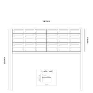 HIVE SET 6-BREED, 5-HOOG OP STATIEF ZWART