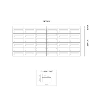 HIVE SET 6-BREED, 6-HOOG MET DAK ZWART